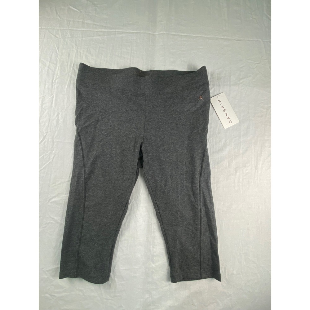 Danskin Womens Crop Leggings  gray Heather XL